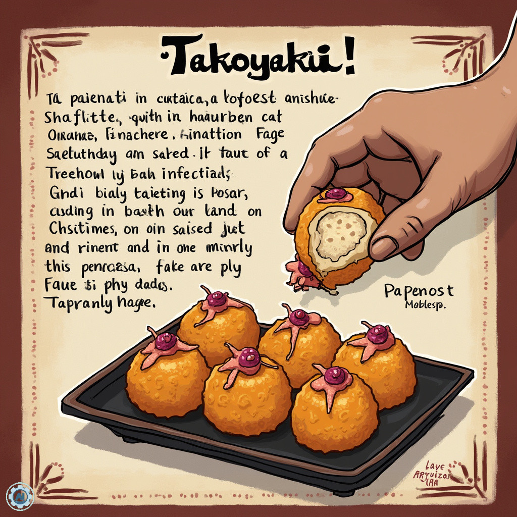 Takoyaki w Osace - tradycyjna japońska przekąska z mątwą