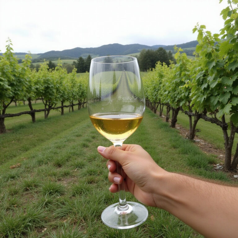 Tradycyjne wino txakoli w winnicy Ameztoi, Kraj Basków