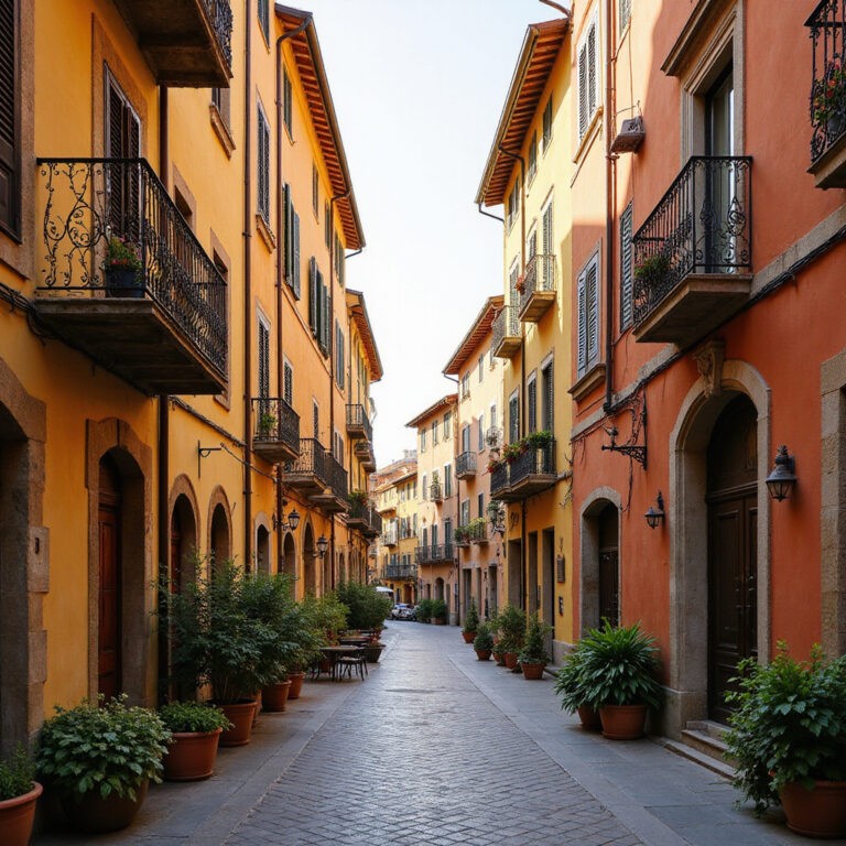 Urokliwa uliczka w Weronie z widokiem na zabytkowe kamienice, idealna na Werona zwiedzanie