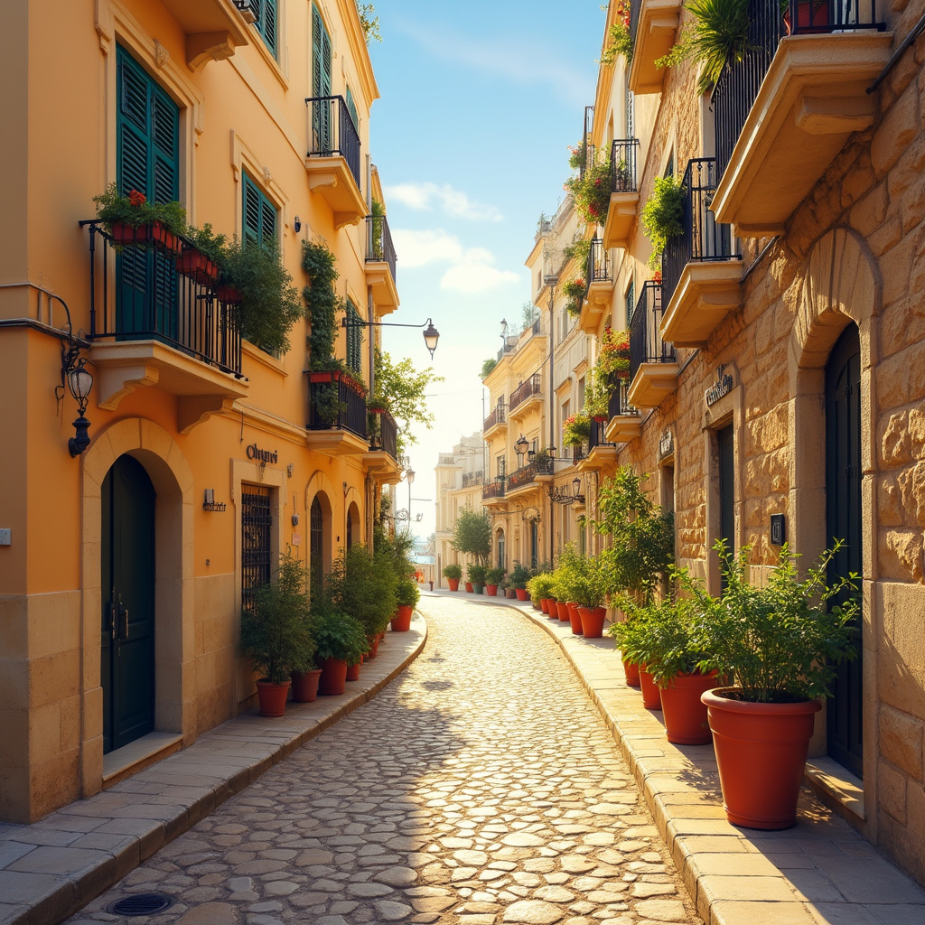 wąskie uliczki Vittoriosy prowadzące do Fortu St. Angelo