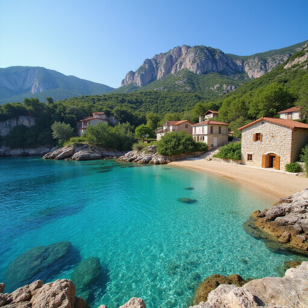 Urokliwa zatoka Mylopotamos w Pelionie z krystalicznie czystą wodą