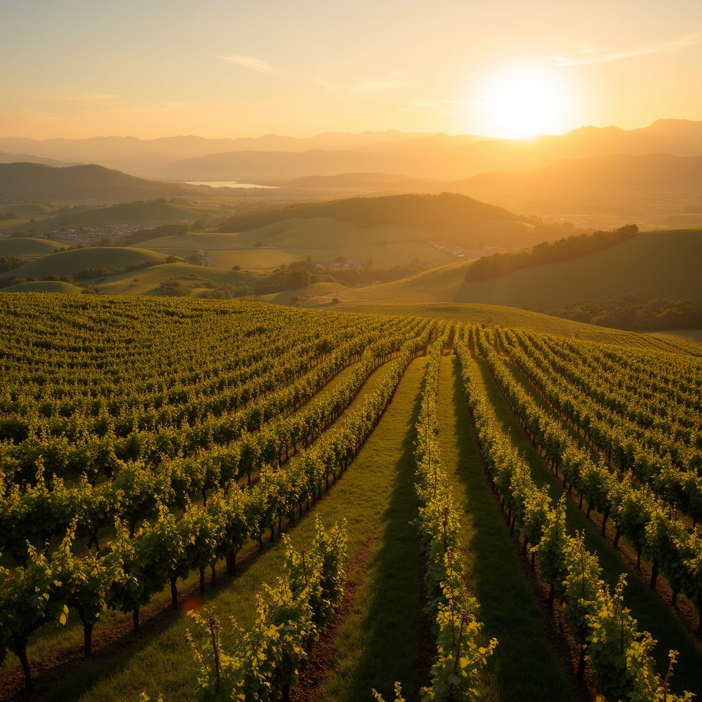 Winnice Valpolicella o zachodzie słońca - krajobraz pełen tradycji