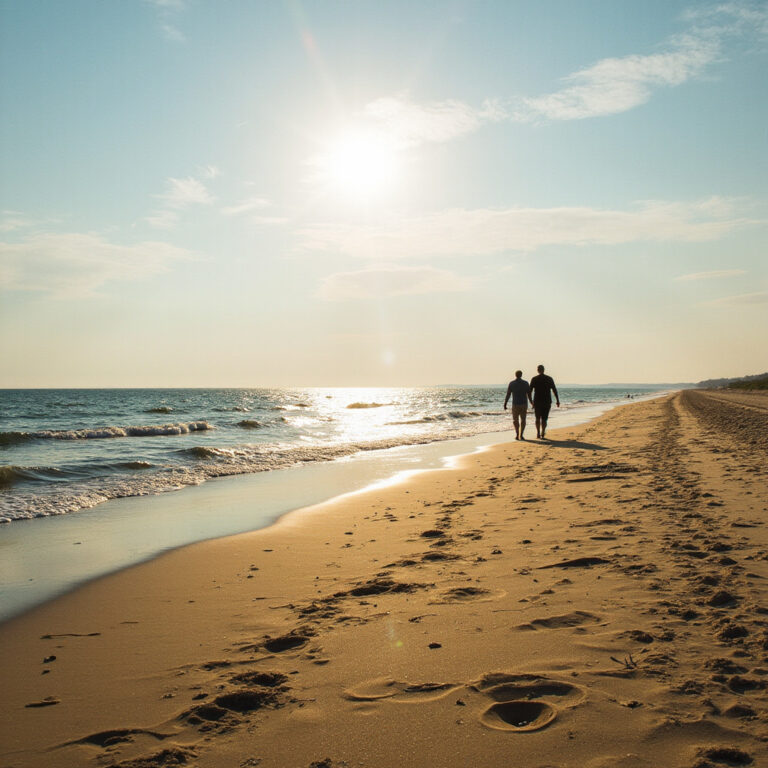 Spacer po złocistej plaży w Jurmali z widokiem na Bałtyk