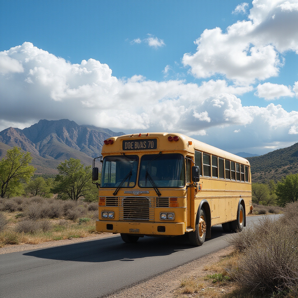 Autobus ADO na tle meksykańskiego krajobrazu – komfortowa podróż przez Meksyk
