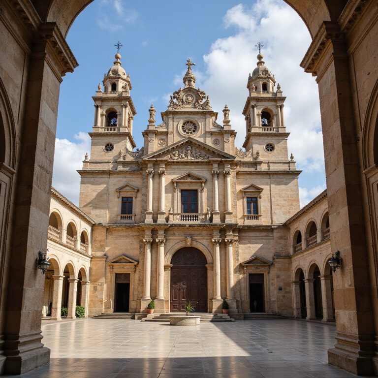 Bazylika Matki Bożej Zwycięskiej w Senglei, barokowa fasada i wnętrza