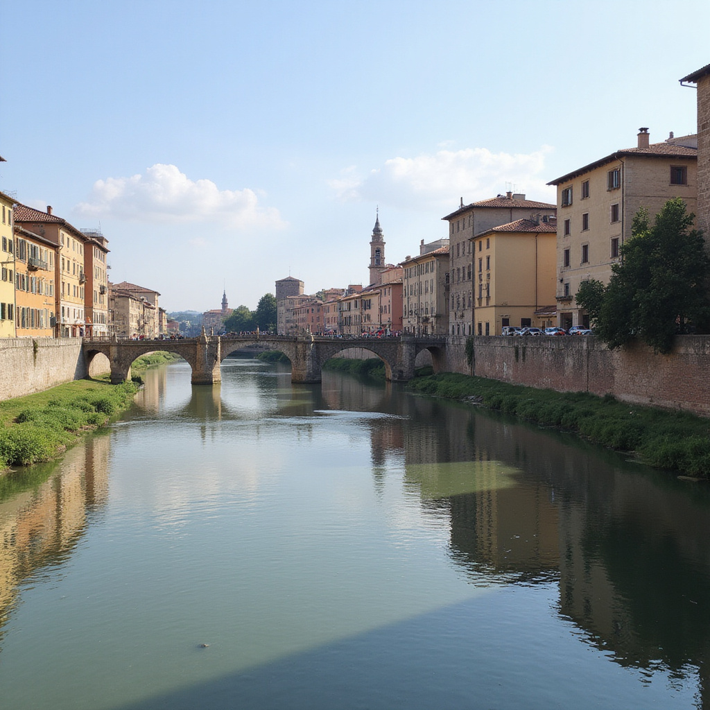 Bulwary Adygi w Weronie – spokojna rzeka i historyczne kamienice