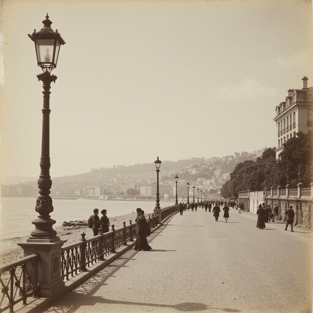 Archiwalne zdjęcie Promenady Anglików z XIX wieku