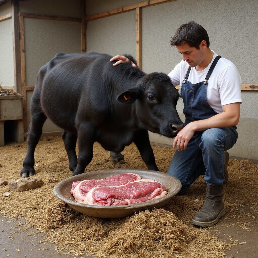 Hodowla Tajima-gyu, tradycyjne metody karmienia i masażu krów