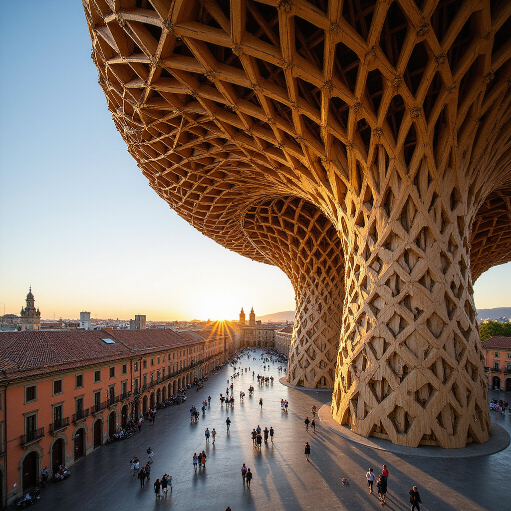 Metropol Parasol w Sewilli - nowoczesna konstrukcja dominująca nad starówką