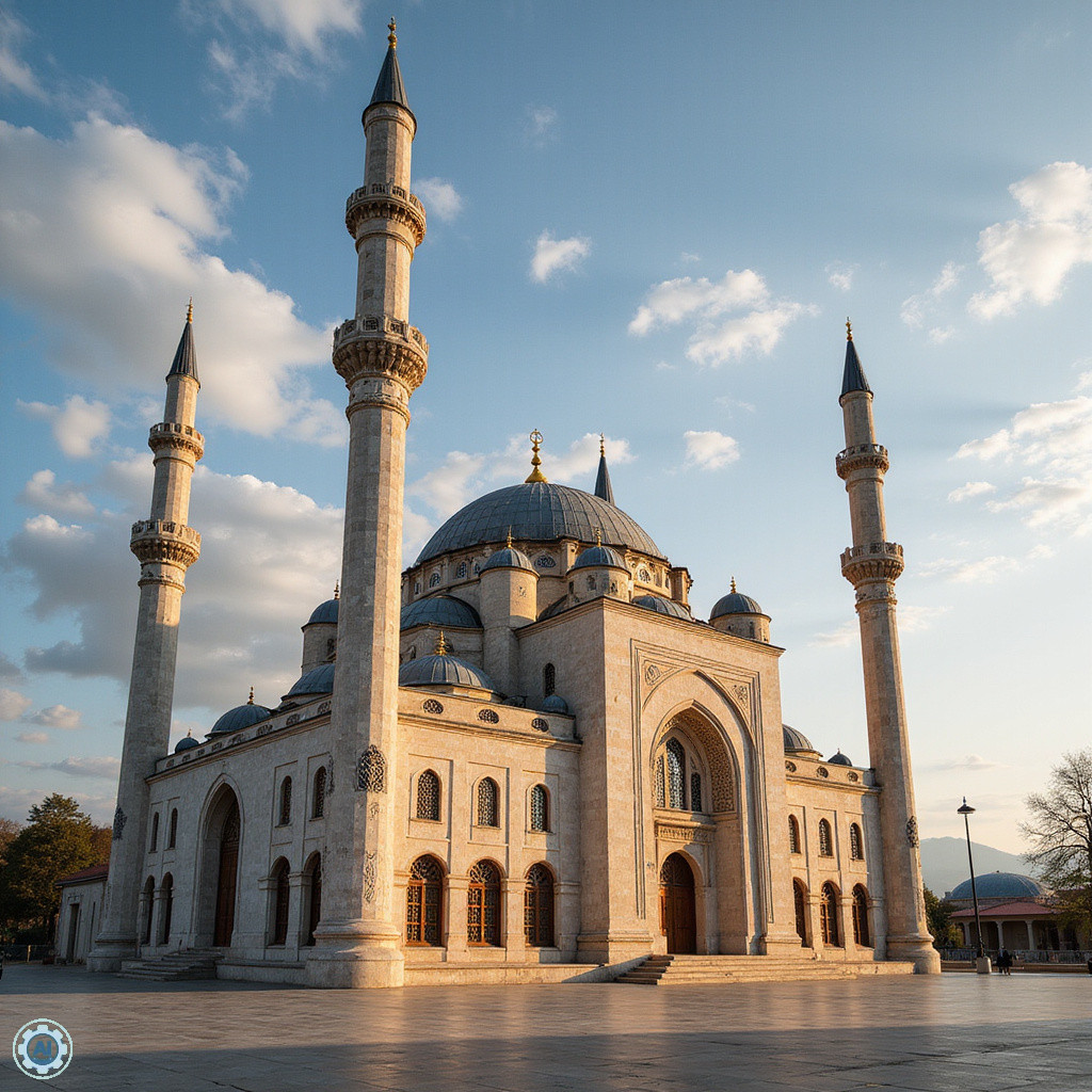 Widok na meczet Kocatepe w Ankarze z charakterystycznymi minaretami