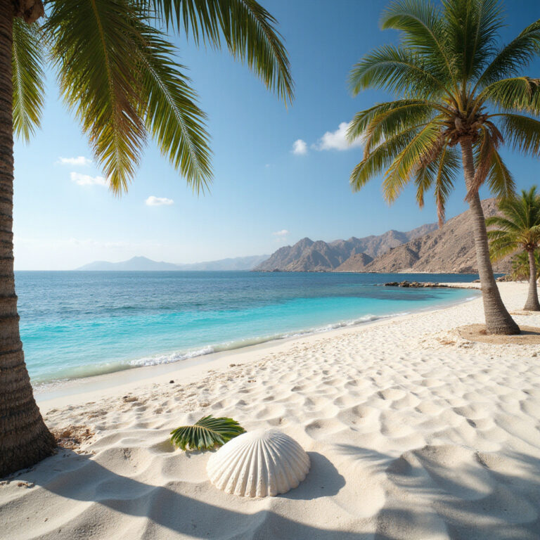 Egzotyczna plaża z palmami w Marsa Alam - idealne miejsce na relaks