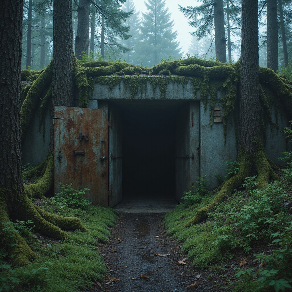 Podziemne bunkry Līgatne ukryte w lesie, tajemnicze wejście do radzieckiego schronu