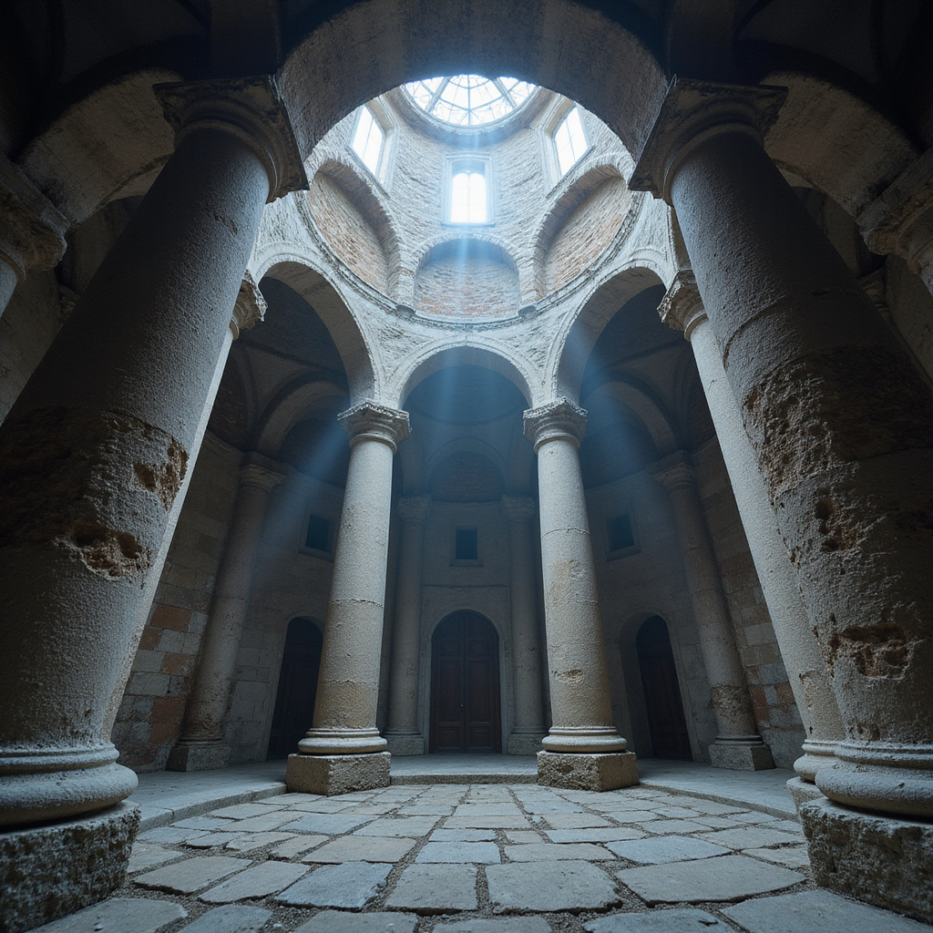 Rotunda Kościoła św. Donata w Zadarze z trzema rzędami kolumn