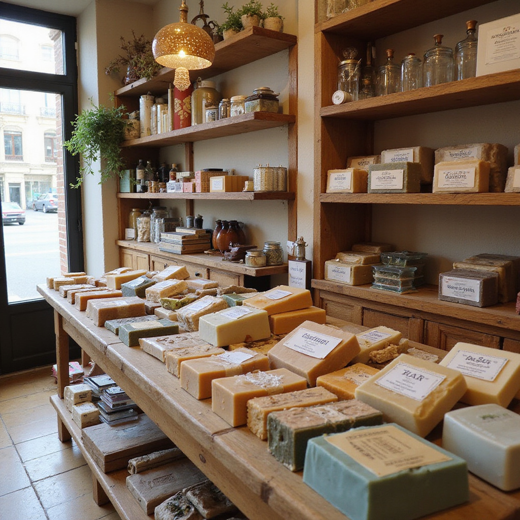 Sklep z ręcznie robionym mydłem marsylskim w Marsylii