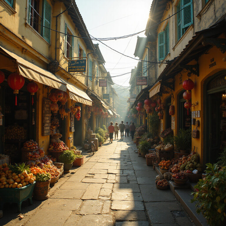 Stare Miasto Hanoi z wąskimi uliczkami i tradycyjnymi sklepami