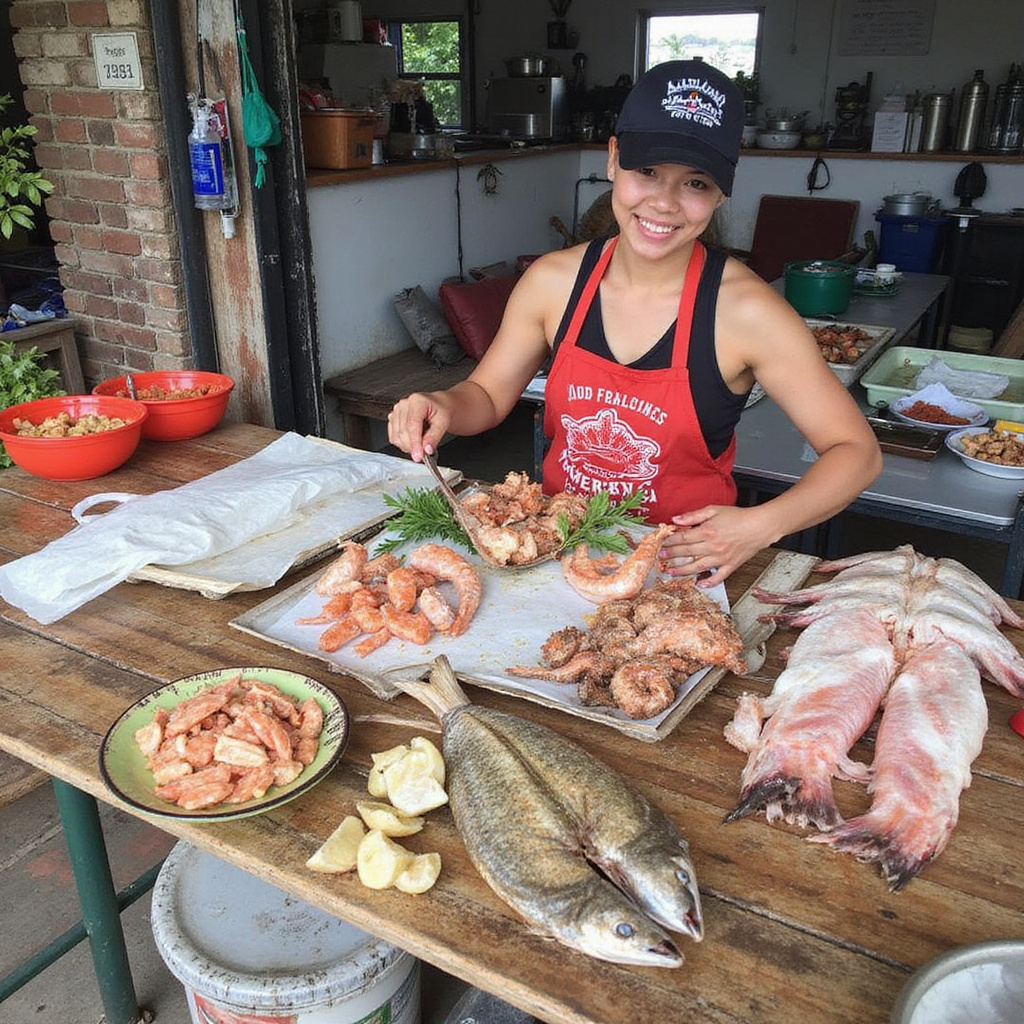 Świeże owoce morza na targu w Palawan, idealne dla smakoszy
