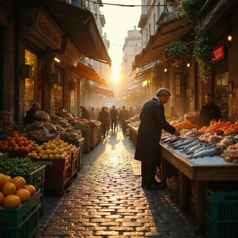 Targ Vucciria w Palermo z aromatem prażonej sardynki i świeżych ziół