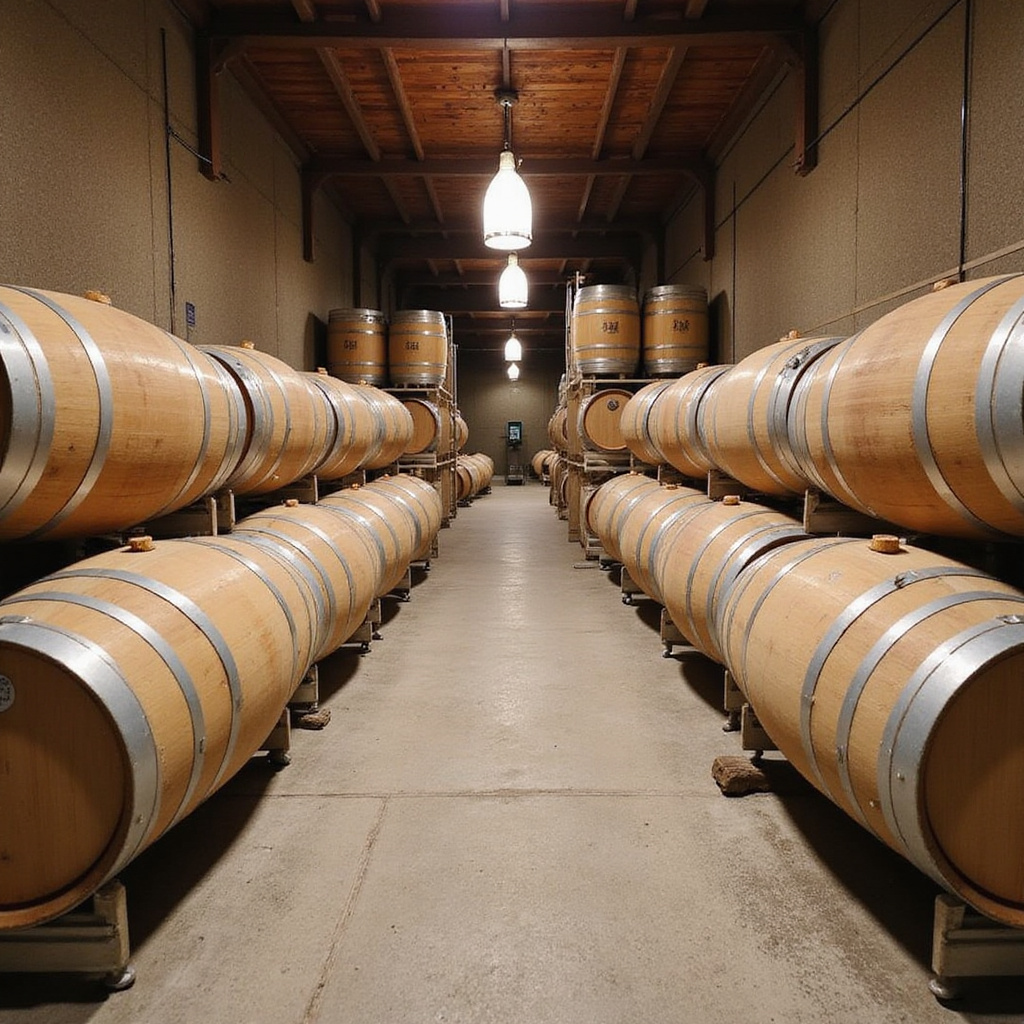 Tradycyjna winiarnia sake w Fukuoka z drewnianymi kadziami i lokalnym ryżem Yamada-Nishiki