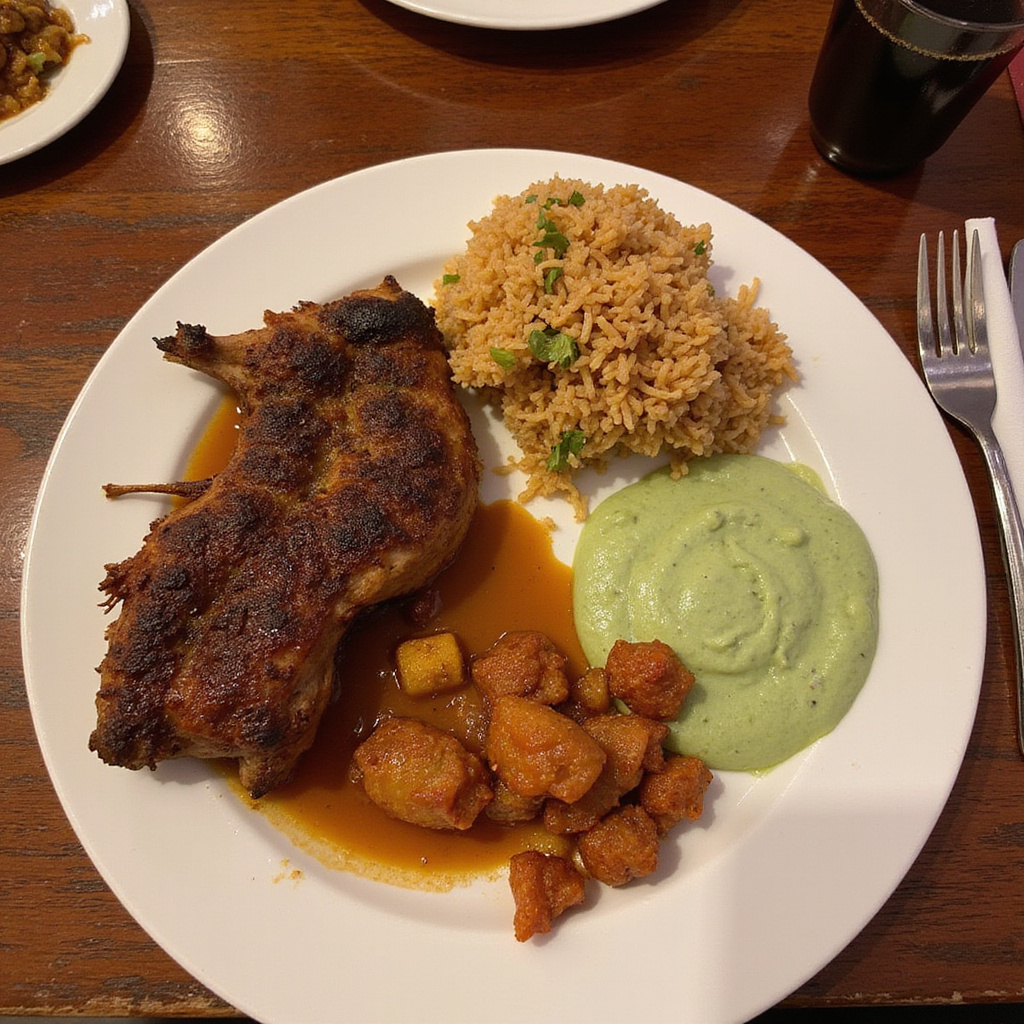 Tradycyjna kuchnia Jukatanu - cochinita pibil i panuchos na stole