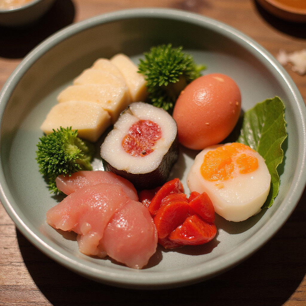 Tradycyjne danie kaiseki ryori z sezonowymi składnikami