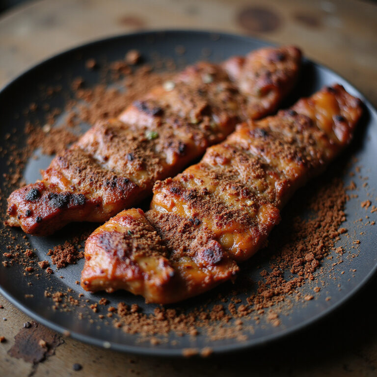 Tradycyjne keńskie Nyama Choma grillowane na rożnie, soczyste mięso z przyprawami