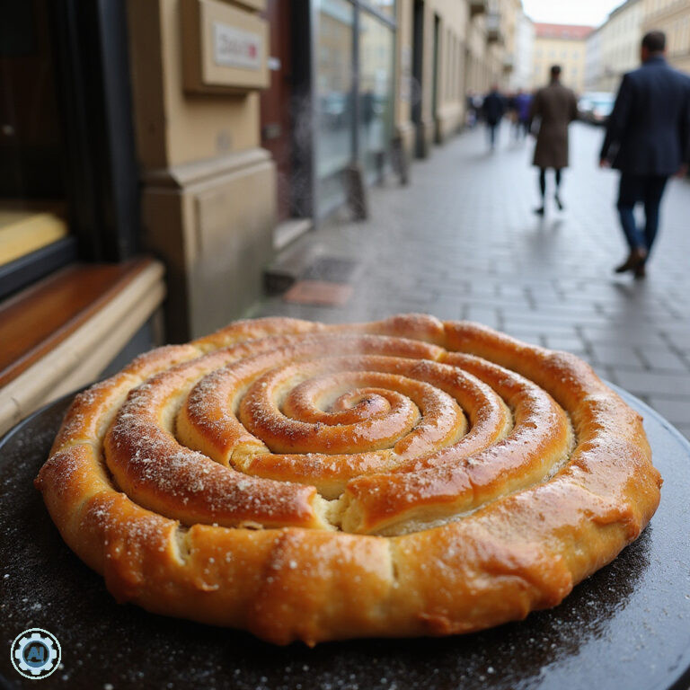 Trdelník - słodkie czeskie ciasto na ulicy w Pradze
