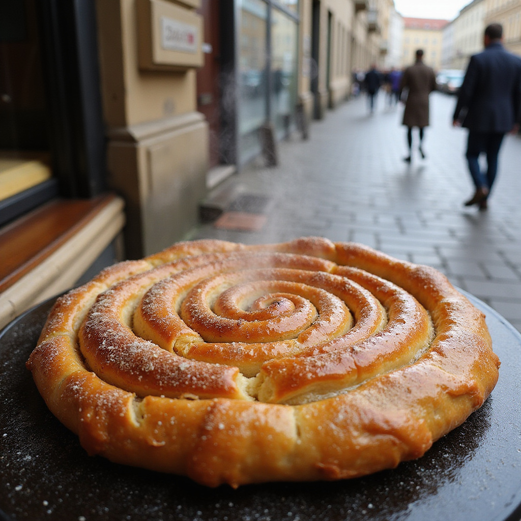 Trdelník - słodkie czeskie ciasto na ulicy w Pradze