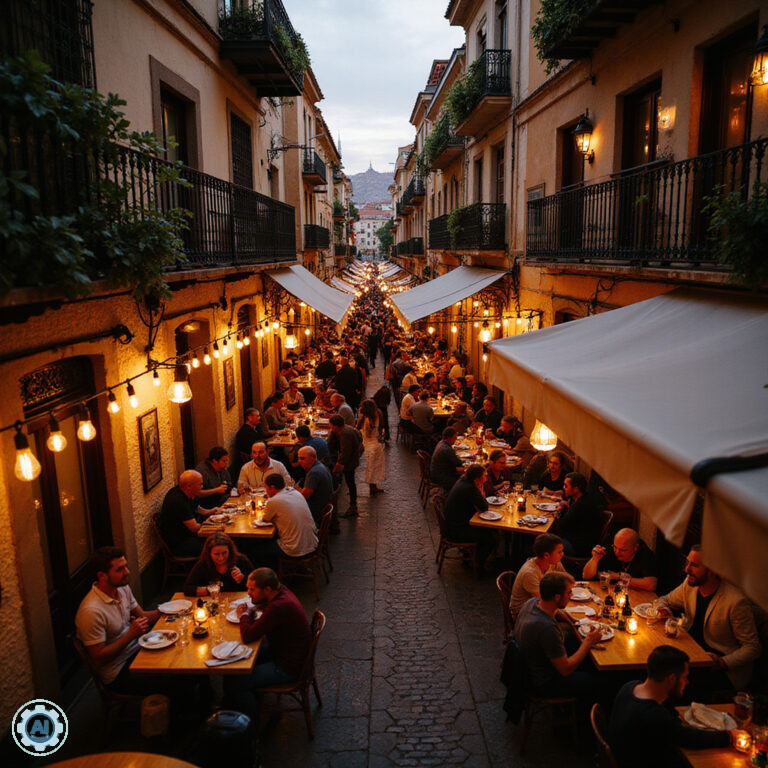 Tapas tour w Granadzie – ulica Calle Navas z tętniącymi życiem barami