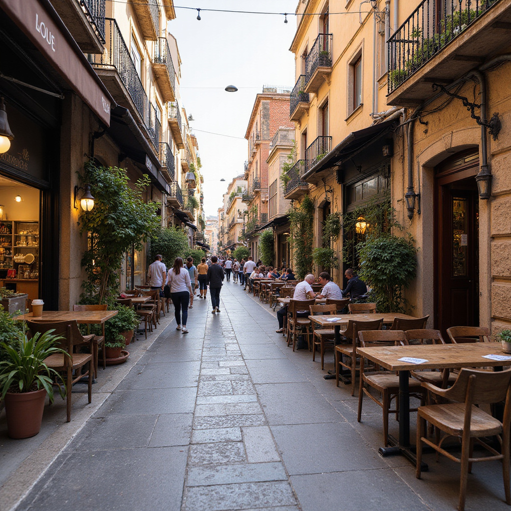 Ulica w Sewilli z lokalnymi restauracjami wegetariańskimi