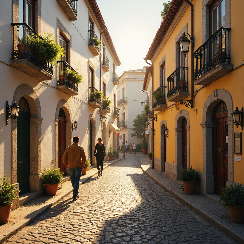 Uliczka w Sintrze prowadząca do piekarni Confeitaria Piriquita, gdzie sprzedają tradycyjne portugalskie ciastka travesseiros