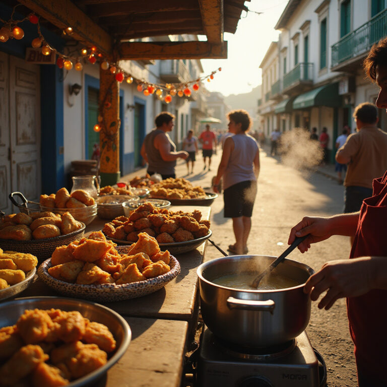 Uliczne stragany w La Romana serwujące tradycyjne dominikańskie przysmaki