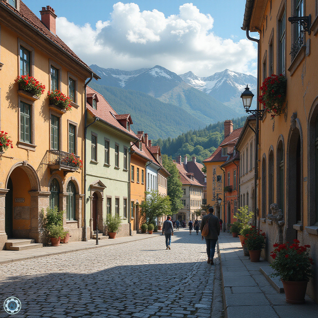 Liberec – widok na urokliwe uliczki miasta z górami w tle, idealne na piesze spacery