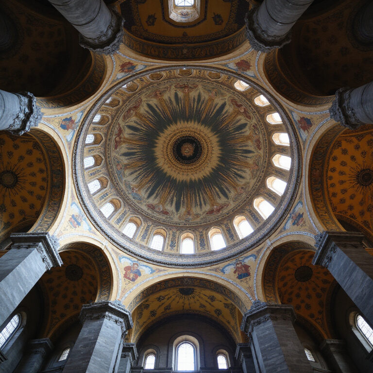 Hagia Sophia w Trabzonie – widok na kopułę i freski z XIII wieku
