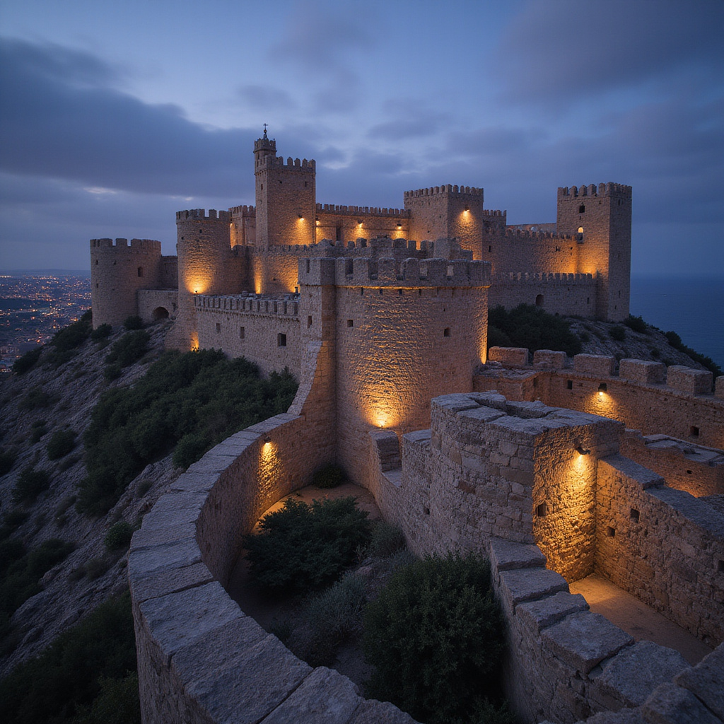 Zamki krzyżackie i bastionowe forty na Malcie, widok na historyczne mury obronne