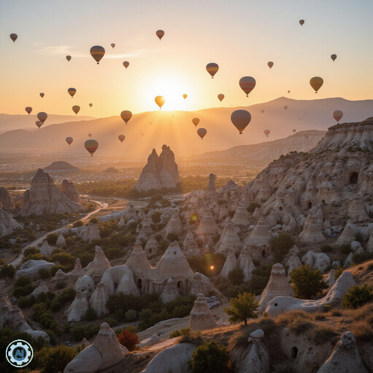 Balony nad Kapadocją o świcie – magiczny krajobraz i fotografia podróżnicza