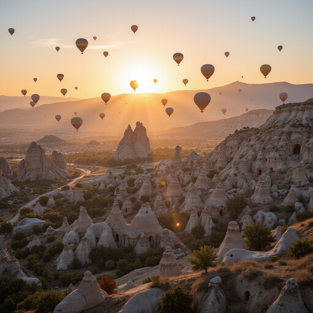 Balony nad Kapadocją o świcie - magiczny krajobraz i fotografia podróżnicza