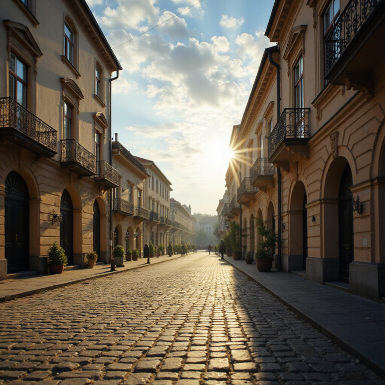 Spacer po brukowanych uliczkach Jelgavy z widokiem na barokowe budynki