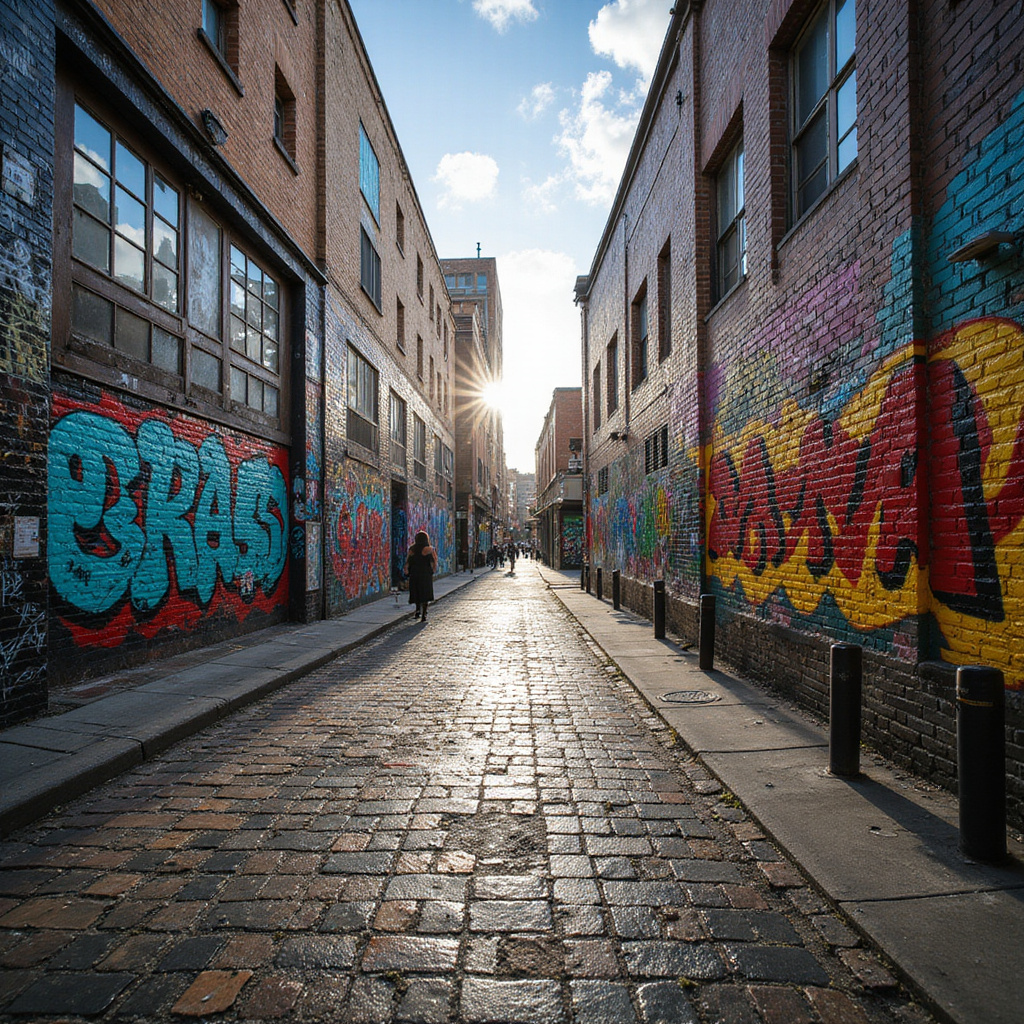 Kolorowe graffiti na ścianie w Hosier Lane, sztuka uliczna Melbourne