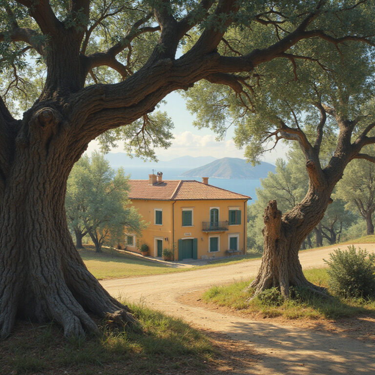 Widok na Muzeum Matisse’a w Nicei otoczone gajami oliwnymi, sztuka i natura