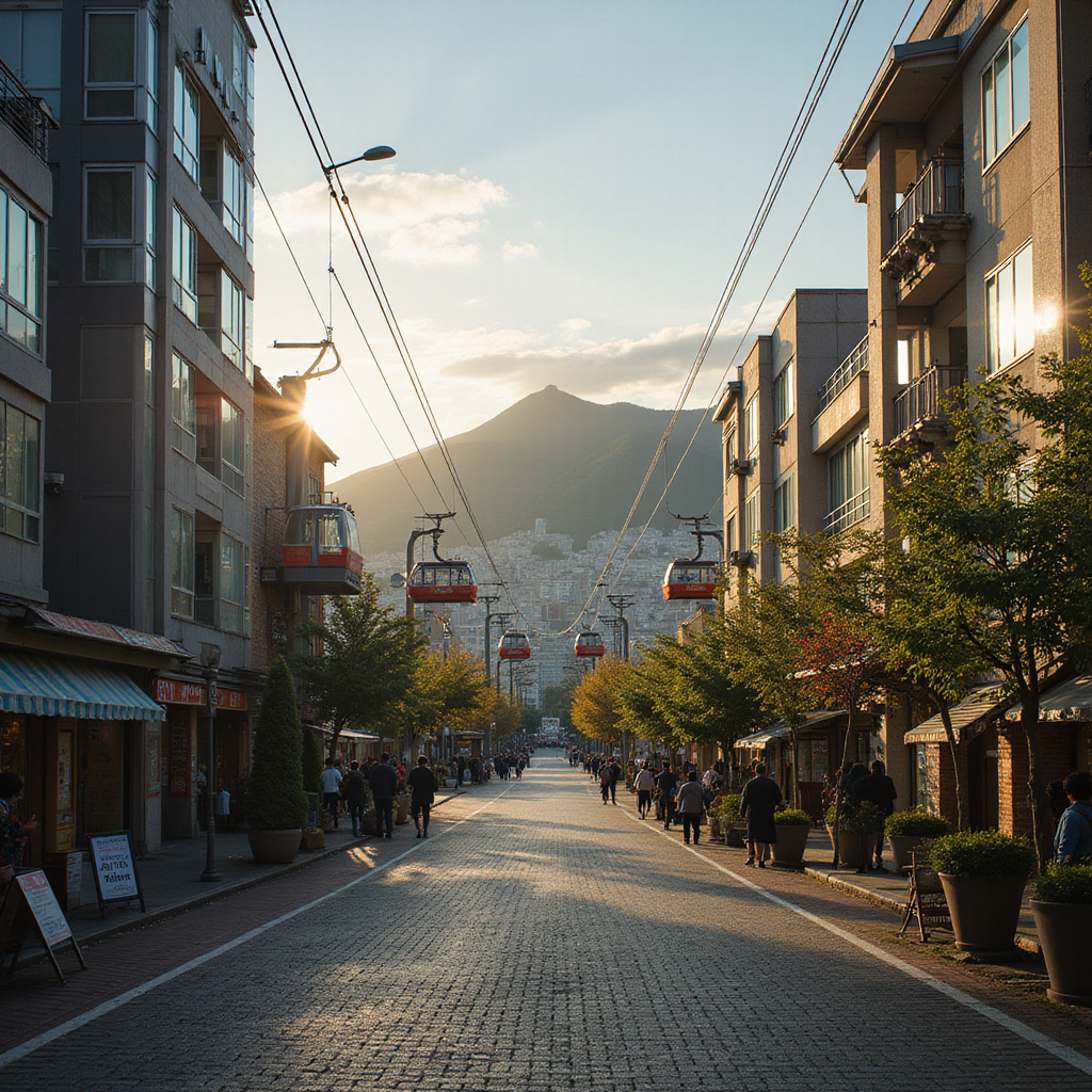 Ulica w Kobe w okolicach stacji Shin-Kobe Ropeway
