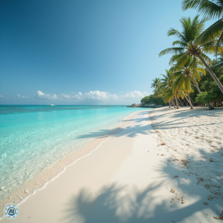 Plaża w Cancún z turkusową wodą i białym piaskiem – idealne miejsce na wakacje