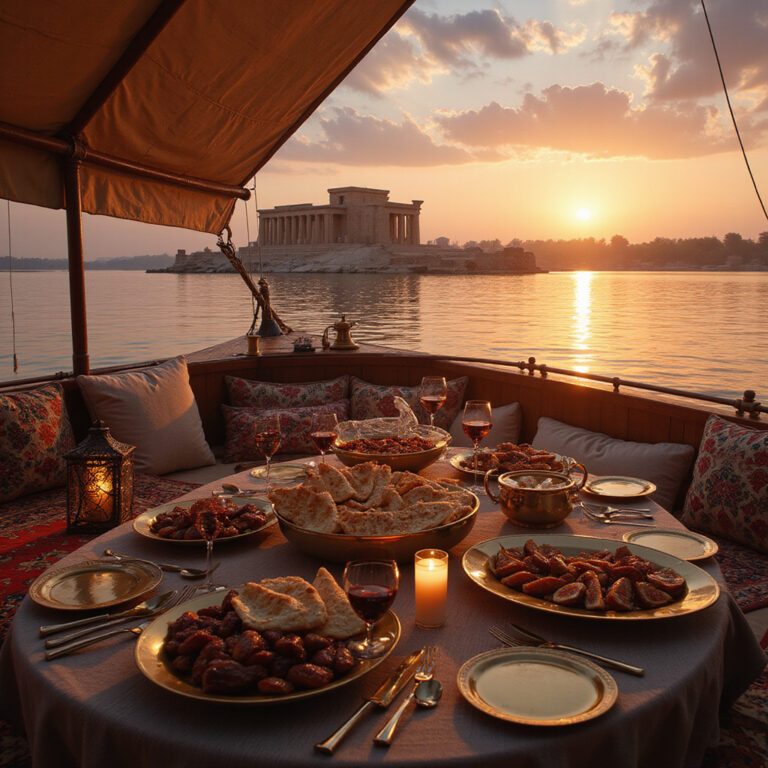 Kolacja na łodzi z widokiem na Nil i egipskie zabytki