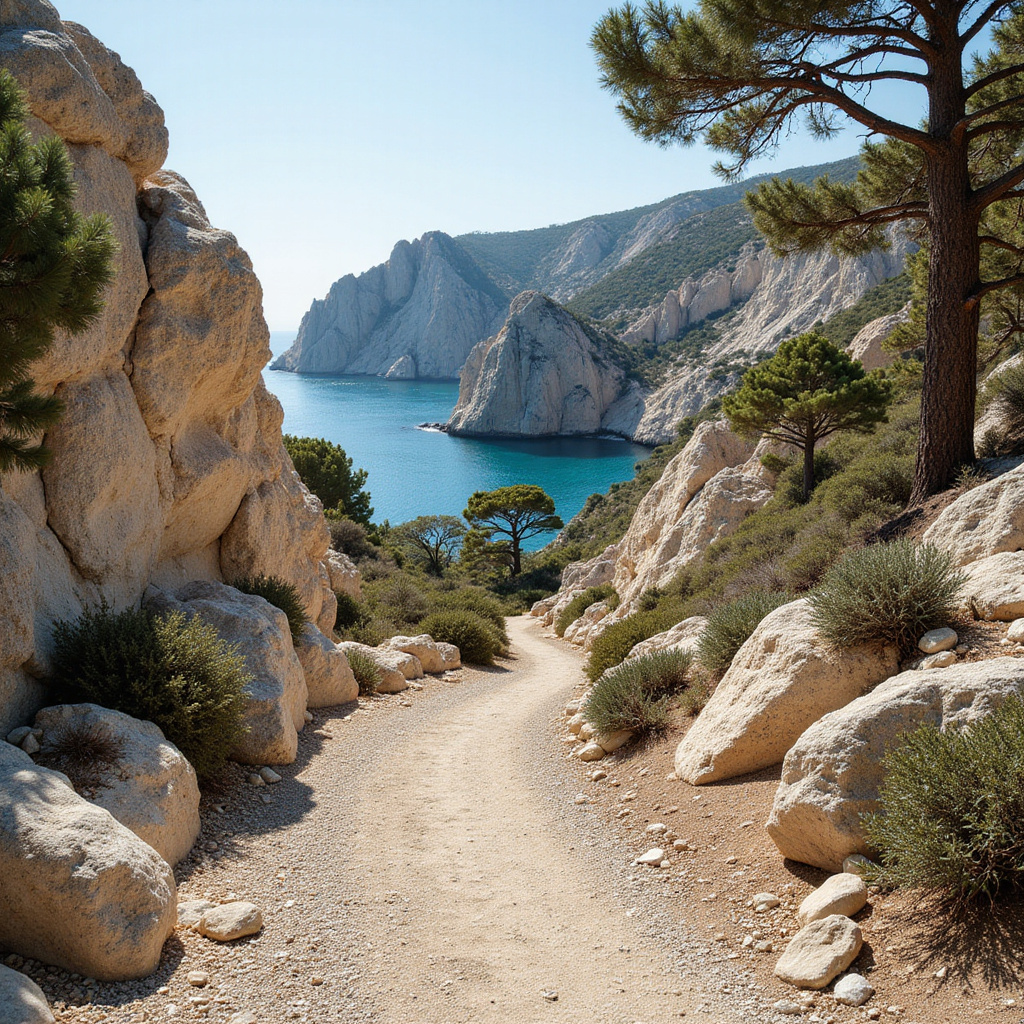 Szlaki wśród skał i sosnowych lasów w Parku Calanques
