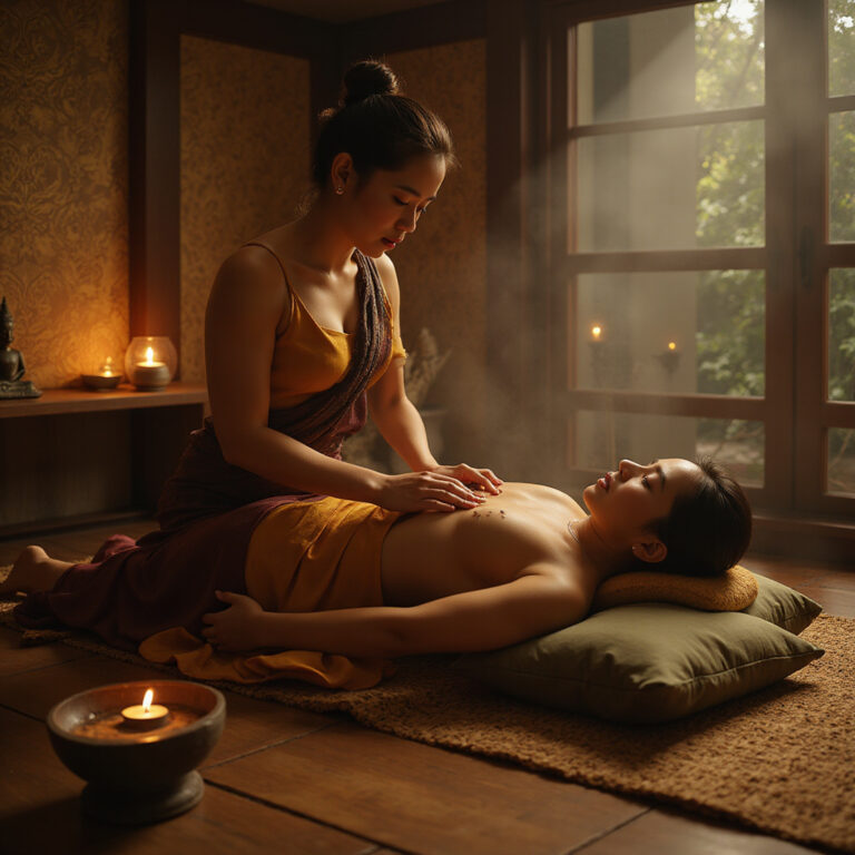 Masaż tajski w tradycyjnym spa w Bangkoku, relaks i terapia