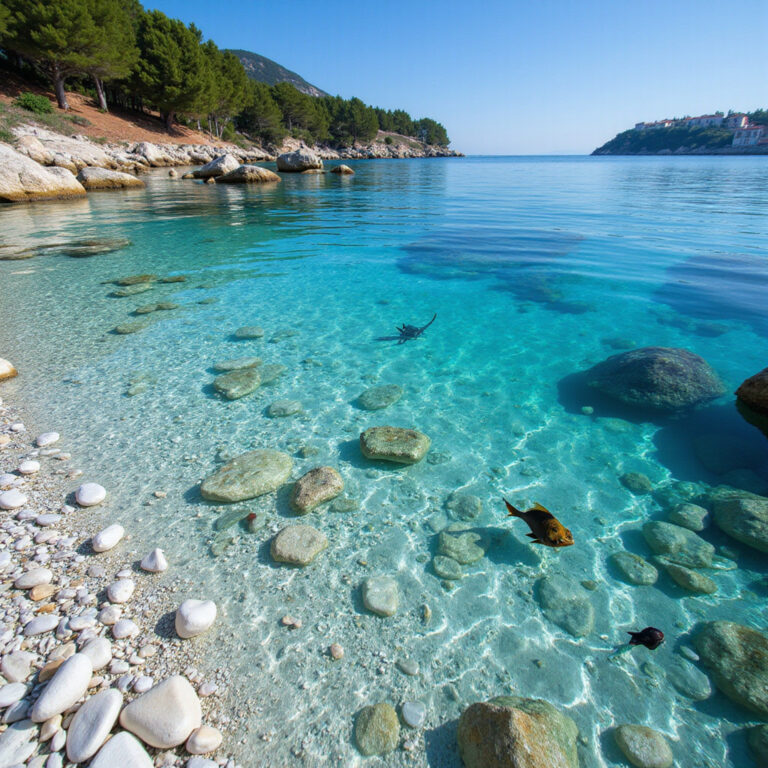 Zatoka Pržina na Korčuli – idealna na nurkowanie dla początkujących, czysta woda i bogata fauna