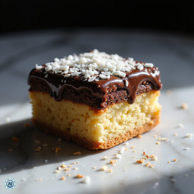 Lamington – australijska kostka pokryta czekoladą i kokosem