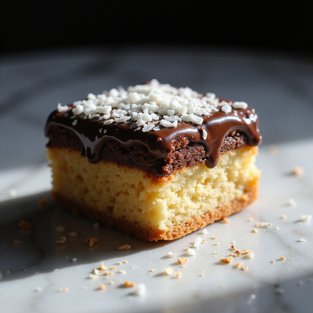 Lamington – australijska kostka pokryta czekoladą i kokosem