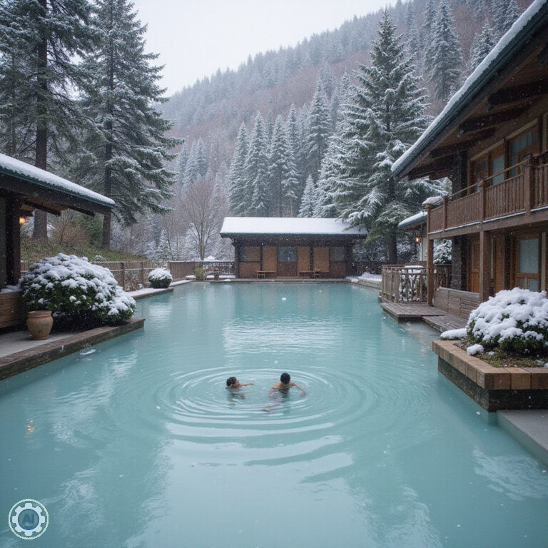 Gorące źródła Arima Onsen otoczone zielonymi górami Rokko