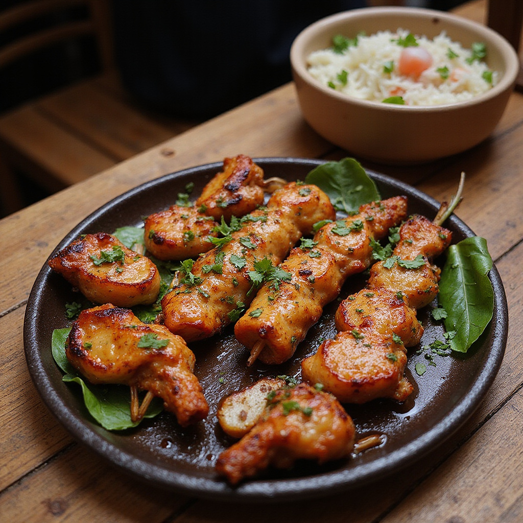 Nem Nuong Nha Trang grillowane na ulicznym straganie w Wietnamie