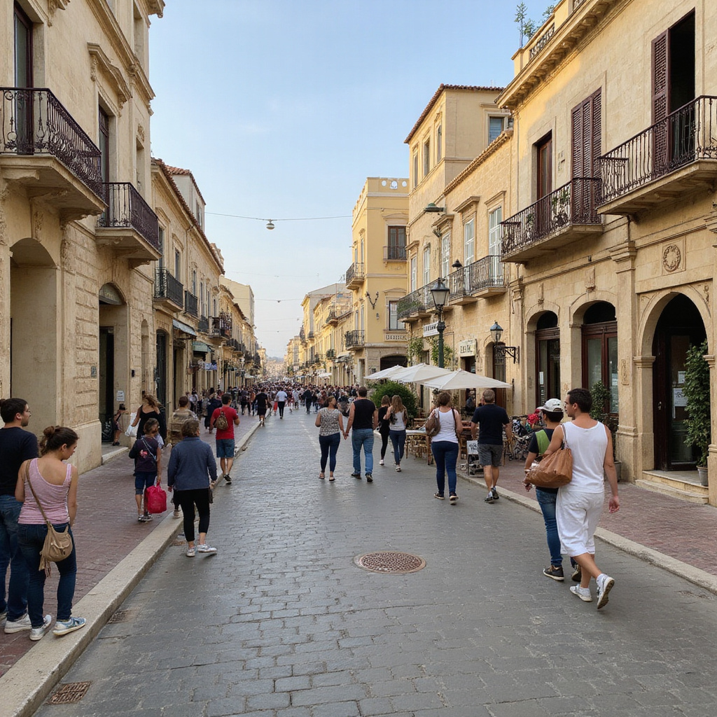 Tradycyjna łódź luzzu z amforami na tle zatoki Valletta